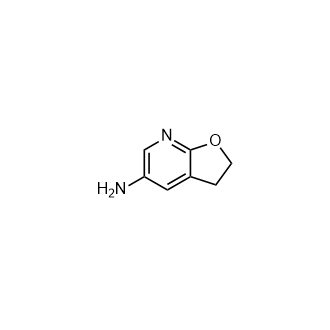 2,3-二氢呋喃并[2,3-b]吡啶-5-胺结构式