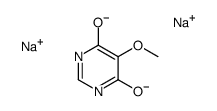 6-hydroxy-5-methoxypyrimidin-4(1H)-one, disodium salt structure