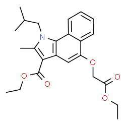 Ethyl 5-(2-ethoxy-2-oxoethoxy)-1-isobutyl-2-methyl-1H-benzo[g]indole-3-carboxylate结构式