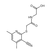 2-(2-((3-cyano-4,6-dimethylpyridin-2-yl)thio)acetamido)acetic acid结构式