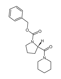 (S)-benzyl 2-(piperidine-1-carbonyl)pyrrolidine-1-carboxylate结构式