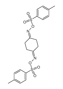 cyclohexane-1,4-dione-bis-[O-(toluene-4-sulfonyl)-oxime ]结构式