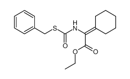Benzylsulfanylcarbonylamino-cyclohexylidene-acetic acid ethyl ester结构式