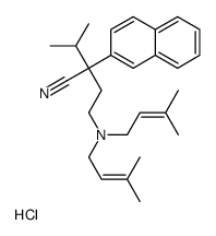 2-[2-[bis(3-methylbut-2-enyl)amino]ethyl]-3-methyl-2-naphthalen-2-ylbutanenitrile,hydrochloride结构式