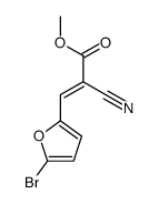 Prop-2-enoic acid, 3-(5-bromo-2-furyl)-2-cyano-, methyl ester结构式