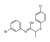 N-(3-bromophenyl)-2-(4-chlorophenyl)sulfanylpropanamide Structure