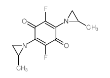 2,5-Cyclohexadiene-1,4-dione, 2,5-difluoro-3, 6-bis(2-methyl-1-aziridinyl)- structure
