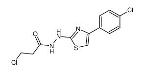 3-chloro-propionic acid N'-[4-(4-chloro-phenyl)-thiazol-2-yl]-hydrazide Structure