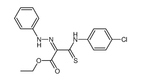 (4-Chloro-phenylthiocarbamoyl)-(phenyl-hydrazono)-acetic acid ethyl ester结构式