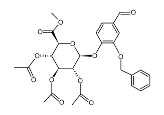 2-苄氧基-4-苯甲醛β-D-葡糖基葡萄糖醛糖醛酸2,3,4-三乙酸甲酯结构式