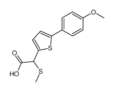 [5-(4-methoxy-phenyl)-thiophen-2-yl]-methylsulfanyl-acetic acid结构式