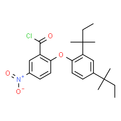 2-[2,4-bis(1,1-dimethylpropyl)phenoxy]-5-nitro-benzoyl chlorid Structure