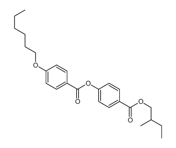 4-[(2-methylbutoxy)carbonyl]phenyl 4-(hexyloxy)benzoate结构式