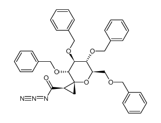 (1R,2'R)-2,3,4,6-tetra-O-benzylspiro[1,5-anhydro-D-glucitol-1,1'-cyclopropane]-2'-carbonyl azide Structure