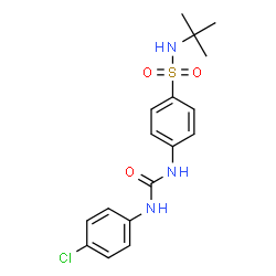 N-(tert-butyl)-4-({[(4-chlorophenyl)amino]carbonyl}amino)benzenesulfonamide结构式