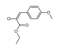 (E)-ethyl 2-chloro-3-(4-methoxyphenyl)propenoate结构式