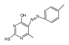 6-methyl-2-thioxo-5-p-tolylazo-2,3-dihydro-1H-pyrimidin-4-one结构式