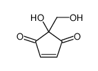 2-hydroxy-2-(hydroxymethyl)cyclopent-4-ene-1,3-dione结构式