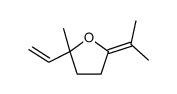 5-isopropylidene-2-methyl-2-vinyltetrahydrofuran Structure