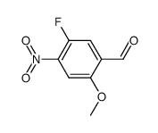 2-甲氧基-4-硝基-5-氟苯甲醛结构式