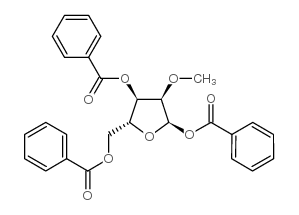 1,3,5-三苯甲酰氧基-2-甲氧基-D-核糖结构式