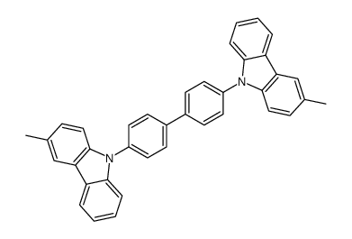 3-methyl-9-[4-[4-(3-methylcarbazol-9-yl)phenyl]phenyl]carbazole Structure