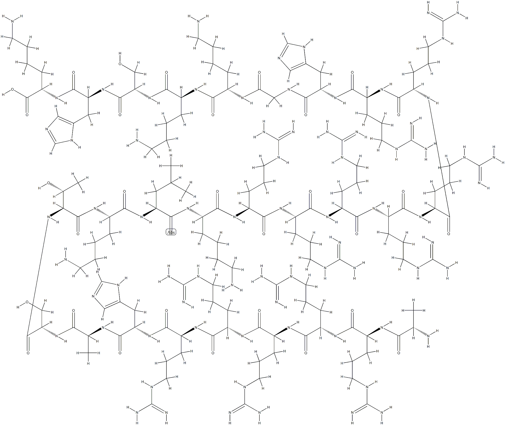 protamine A, Acipenser stellatus结构式