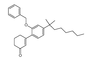 3-[2-benzyloxy-4-(1,1-dimethylheptyl)phenyl]cyclohex-2-en-1-one Structure