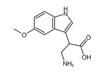 3-amino-2-(5-methoxy-1H-indol-3-yl)-propanoic acid结构式