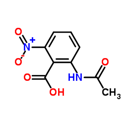2-乙酰氨基-6-硝基苯甲酸结构式