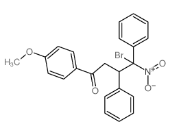 4-bromo-1-(4-methoxyphenyl)-4-nitro-3,4-diphenyl-butan-1-one结构式