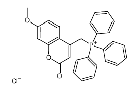 ((7-methoxy-2-oxo-2H-1-benzopyran-4-yl)methyl)triphenylphosphonium chloride结构式
