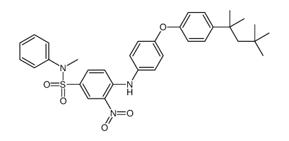 N-methyl-3-nitro-N-phenyl-4-[4-[4-(2,4,4-trimethylpentan-2-yl)phenoxy]anilino]benzenesulfonamide Structure