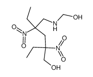 2-ethyl-4-[(hydroxymethyl-amino)-methyl]-2,4-dinitro-hexan-1-ol结构式