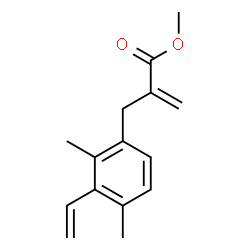Benzenepropanoic acid, 3-ethenyl-2,4-dimethyl-alpha-methylene-, methyl ester (9CI)结构式