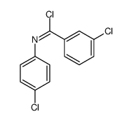 3-chloro-N-(4-chlorophenyl)benzenecarboximidoyl chloride Structure