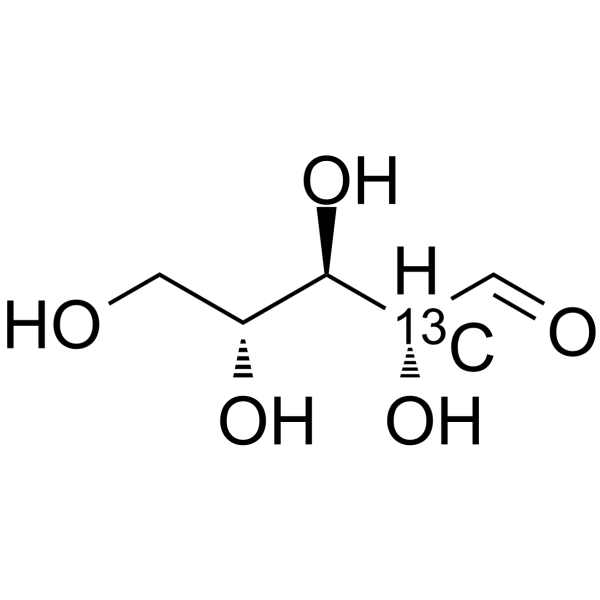 D-(-)-核糖 13C-1结构式