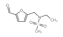 N-乙基-N-(5-甲酰基呋喃-2-甲基)-甲烷磺酰胺结构式