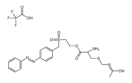 2-[[p-(phenylazo)benzyl]sulphonyl]ethyl S-(acetamidomethyl)-L-cysteinate, mono(trifluoroacetate) Structure