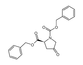 4-Keto-1-[(phenylmethoxy)carbonyl]-L-proline benzyl ester Structure