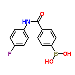 4-(4-氟苯基)甲酰氨苯基硼酸结构式