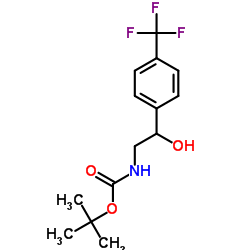 [2-羟基-2-(4-三氟甲基-苯基)-乙基]-氨基甲酸叔丁酯结构式
