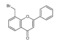 8-bromomethyl-2-phenyl-4H-1-benzopyran-4-one结构式