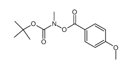 N-methyl-N-tert-butoxycarbonyl-O-(4-methoxybenzoyl)hydroxylamine结构式