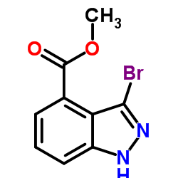 3-溴-1H-吲唑-4-甲酸甲酯结构式