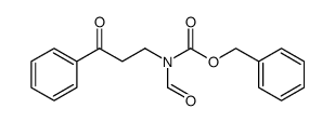 Carbamic acid, formyl(3-oxo-3-phenylpropyl)-, phenylmethyl ester Structure