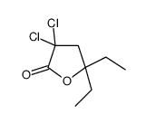 3,3-dichloro-5,5-diethyloxolan-2-one结构式