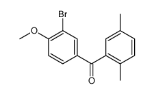 (3-bromo-4-methoxyphenyl)-(2,5-dimethylphenyl)methanone结构式