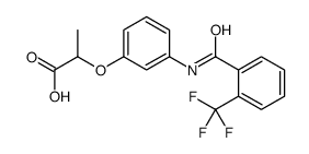 2-[3-[[2-(trifluoromethyl)benzoyl]amino]phenoxy]propanoic acid Structure