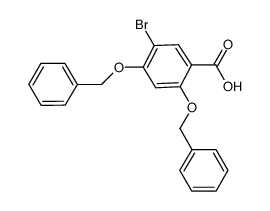 2,4-bis(benzyloxy)-5-bromobenzoic acid Structure
